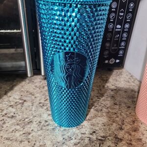 Starbucks Blue Chrome Tumbler- Venti